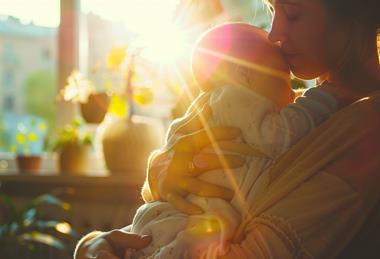 Tender Moment Between Mother and Child