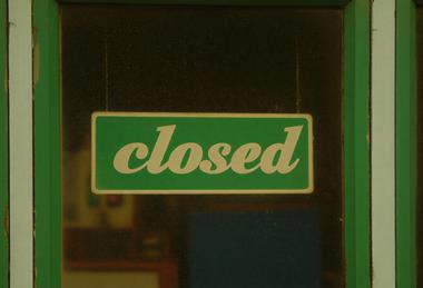 Green Closed Door