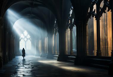 Ethereal Solitude in Gothic Splendor