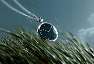 Floating Silver Pocket Watch