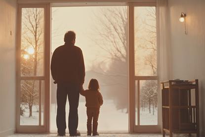 Serene Family Moment by the Window