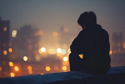 Contemplative Rooftop Solitude
