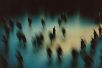 Focused Individual in Crowd