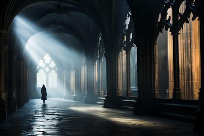 Ethereal Solitude in Gothic Splendor