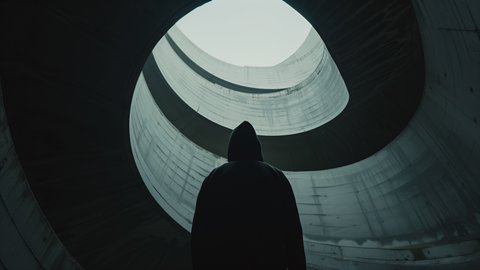 Silhouetted Spiral View