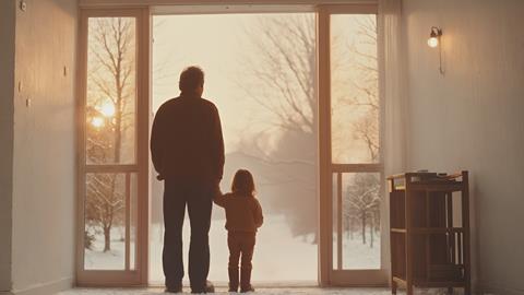 Serene Family Moment by the Window