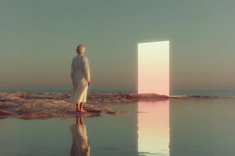 Portal on Rocky Shore